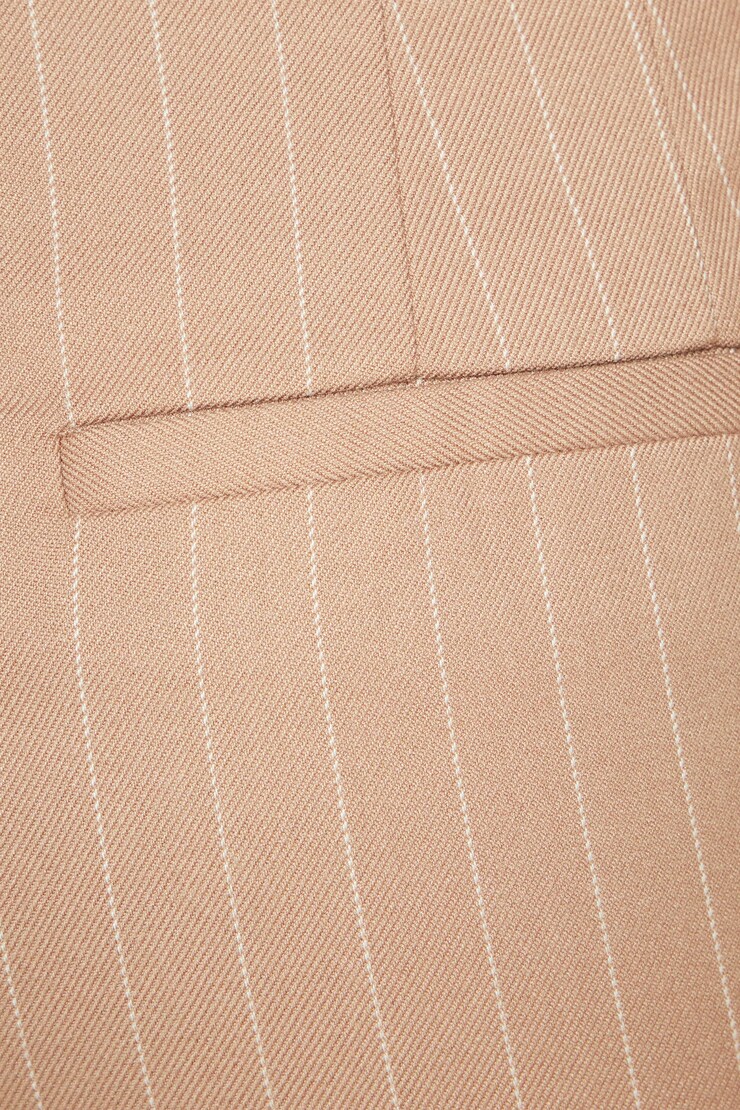 Yasmin Straight Leg Pants Beige & White Pinstripe large