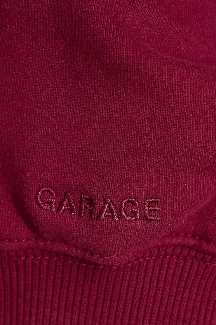 SoftTerry Off Shoulder Sweatshirt, Sour Cherry Burgundy, large