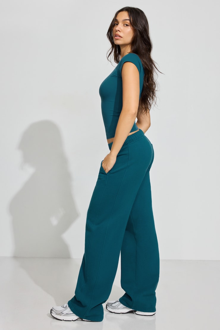 UltraFleece Straight Leg Sweatpants, Teal Tease, large