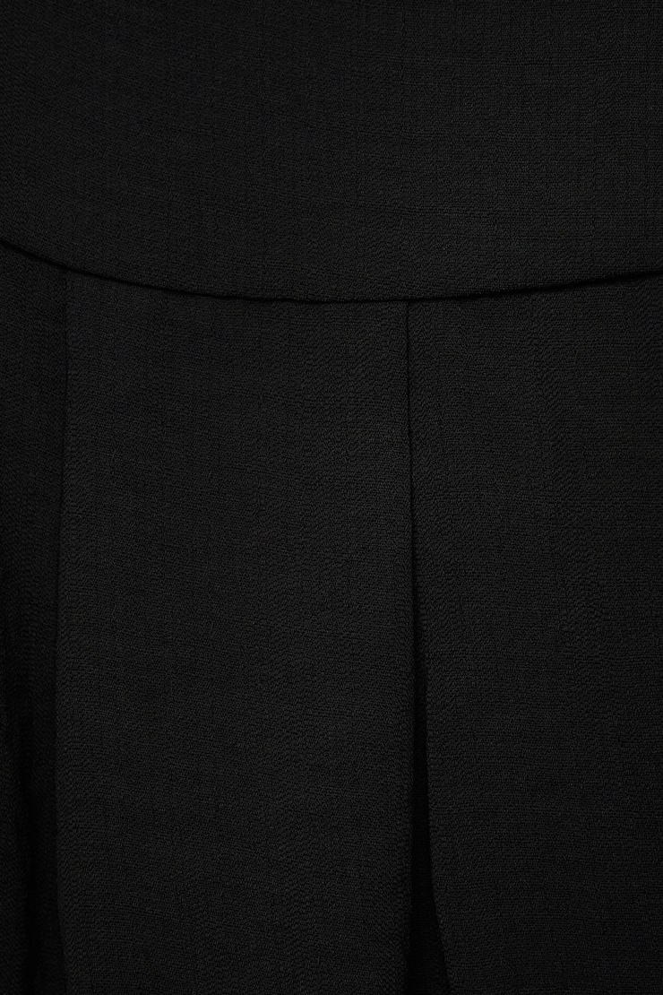 Twist Front Cropped Top  Jet Black  large