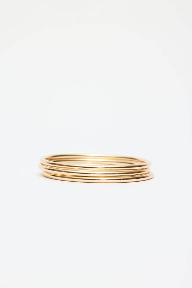 3 Piece Bracelet Bangle Set Gold large
