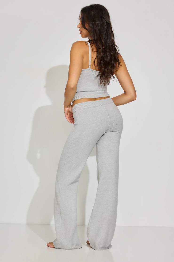 Straight Leg Sweater Pants, Spring Grey Mix, large
