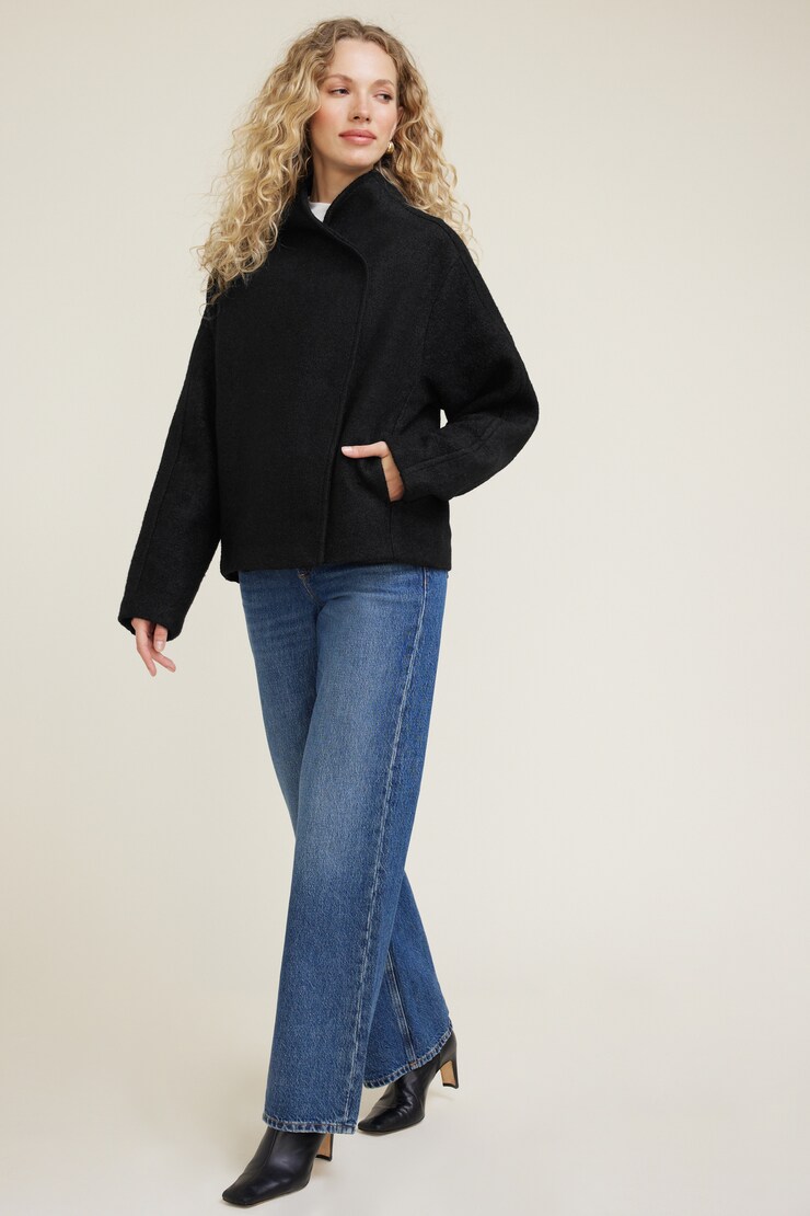 Cocoon Wool Jacket Jet Black large