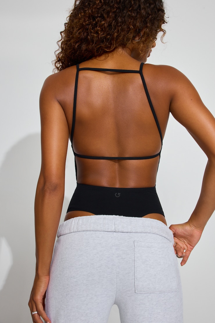 Cageback Bodysuit, Jet Black, large