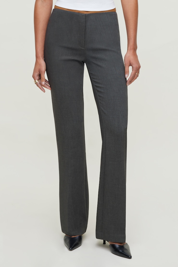 Frankie Tailored Slim Bootcut Pants Anchor Grey large