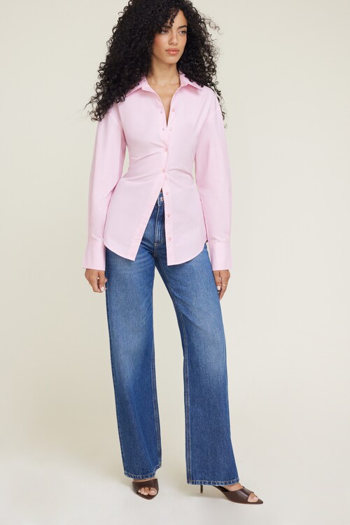 Chemise en coton cintrée à la taille Rose | Dynamite