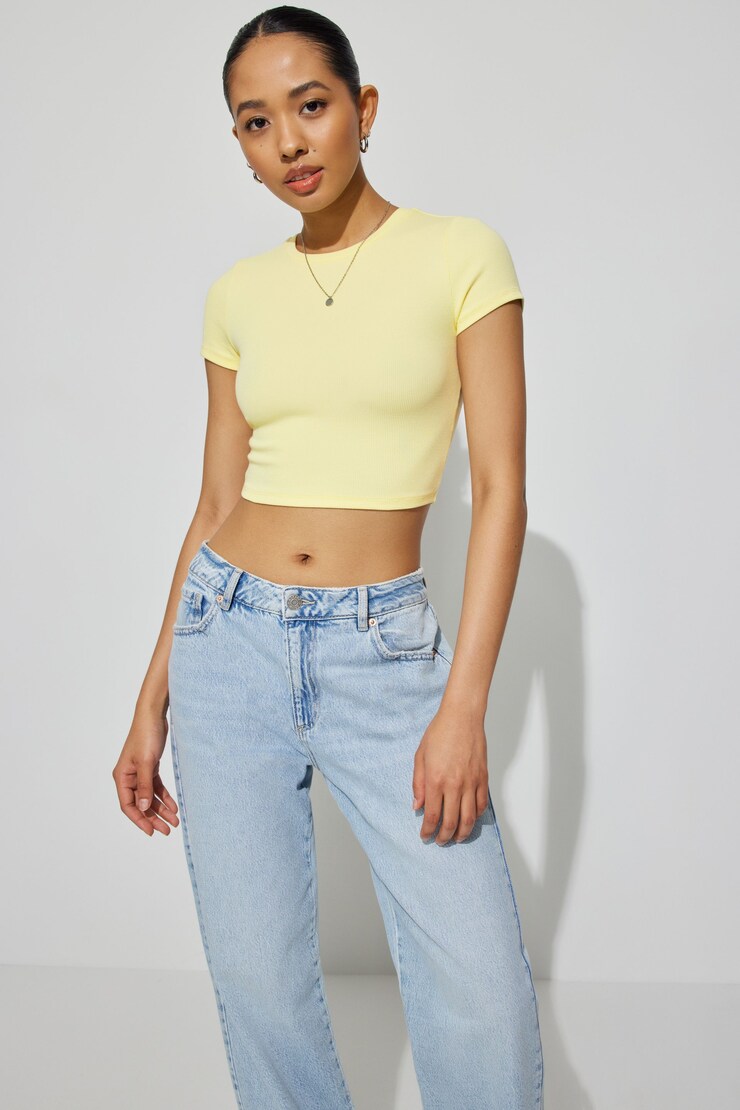 Stormi Tee, Double Cream Yellow, large