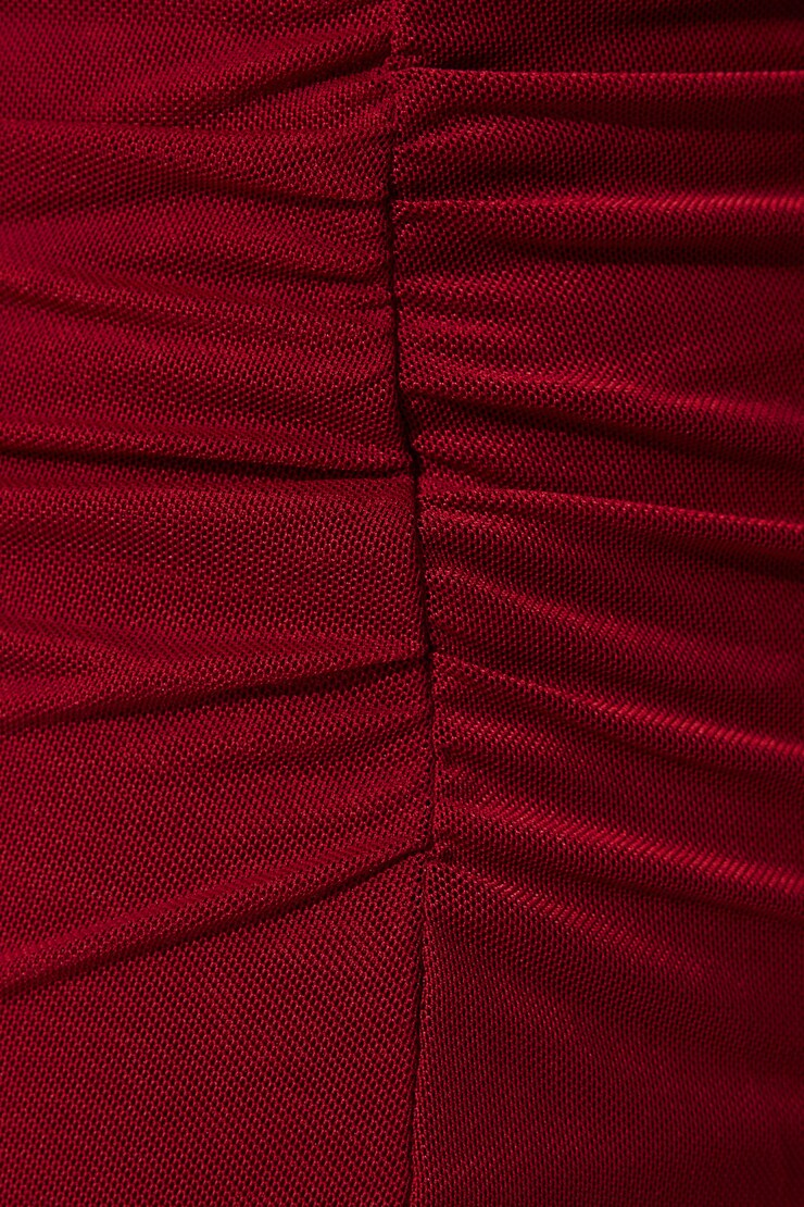 Ruffle Midi Skirt, Biking Red, large