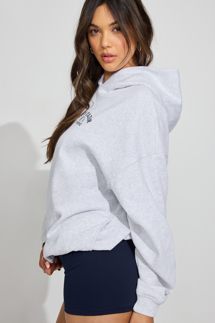 UltraFleece Hoodie, Spring Grey Mix with "Côte d'Azur" Art, large