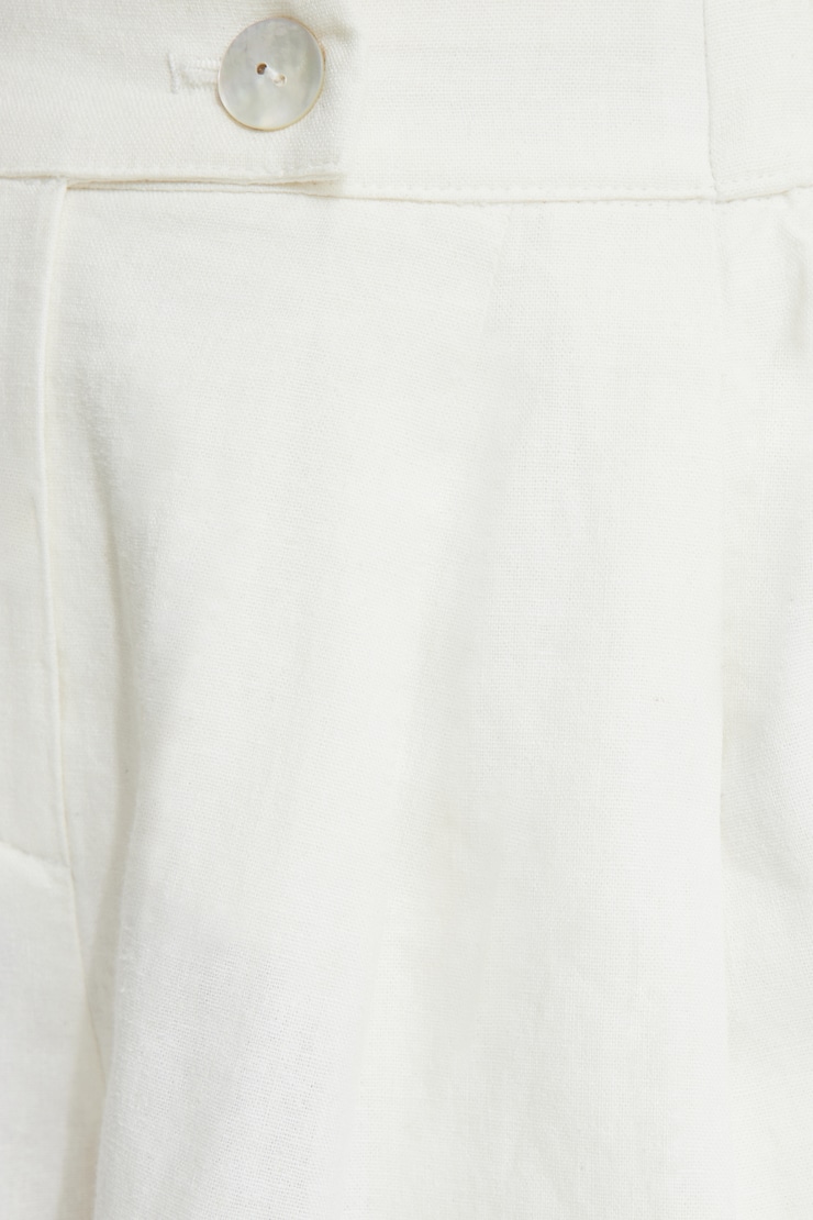 Pleated Linen Shorts Sea Salt large