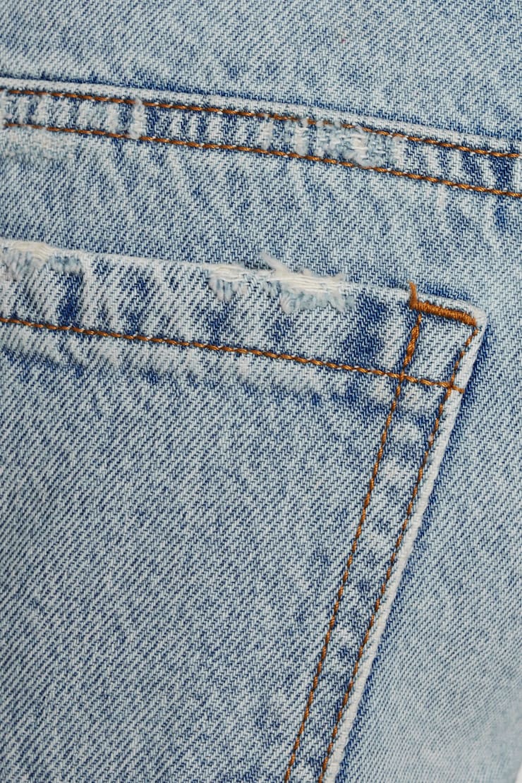 Ultra Low Rise Cuffed Denim Shorts