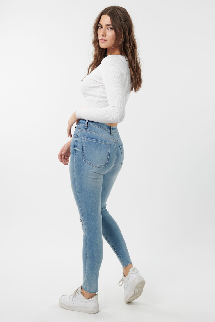 High Rise Jeggings - Elysian Blue, Elysian Blue, large