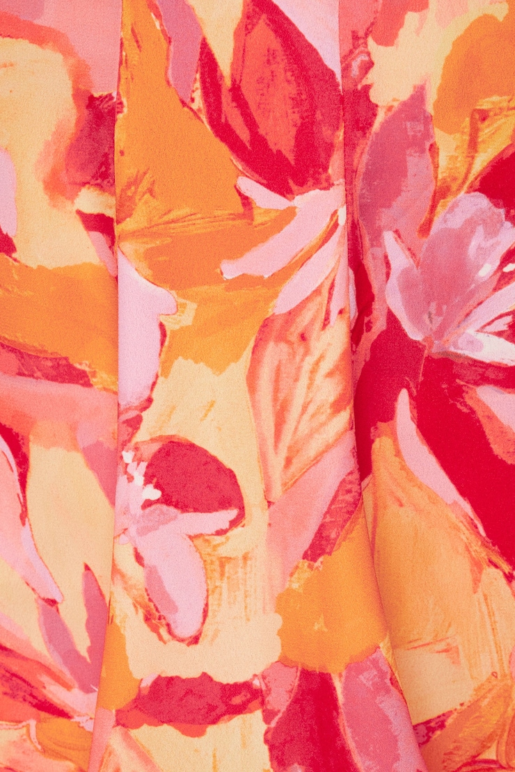 Flowy Mini Skort Bright Pink Floral large