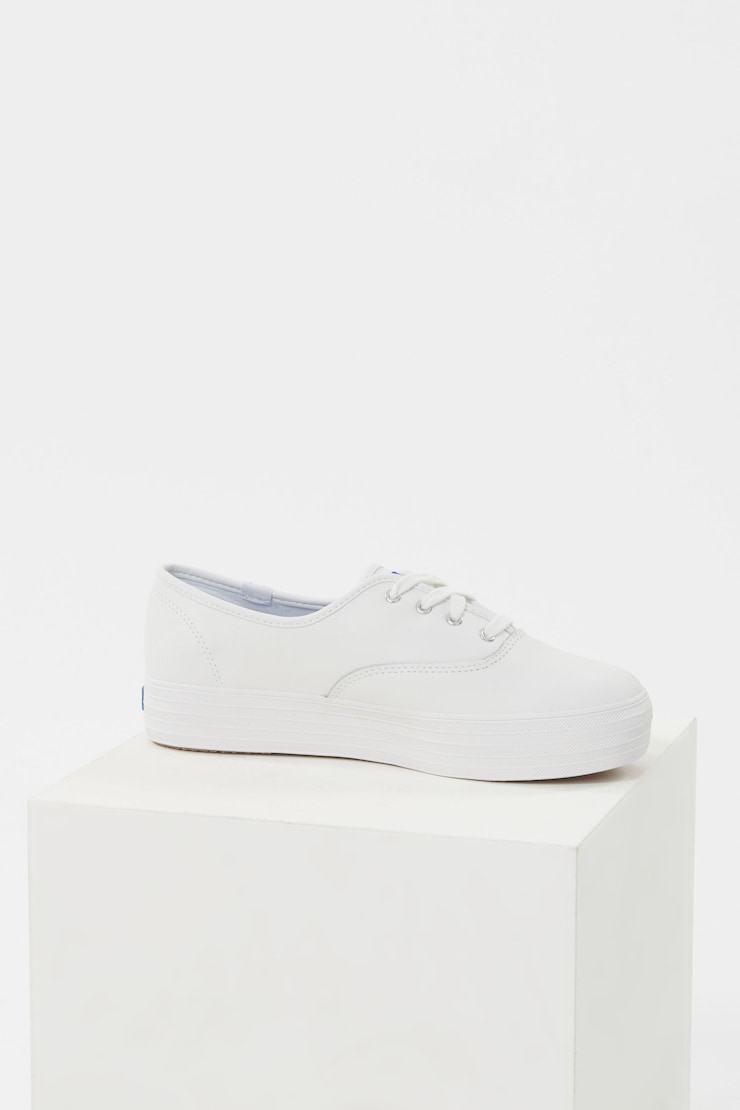 Espadrilles en cuir à plateforme triple KEDS