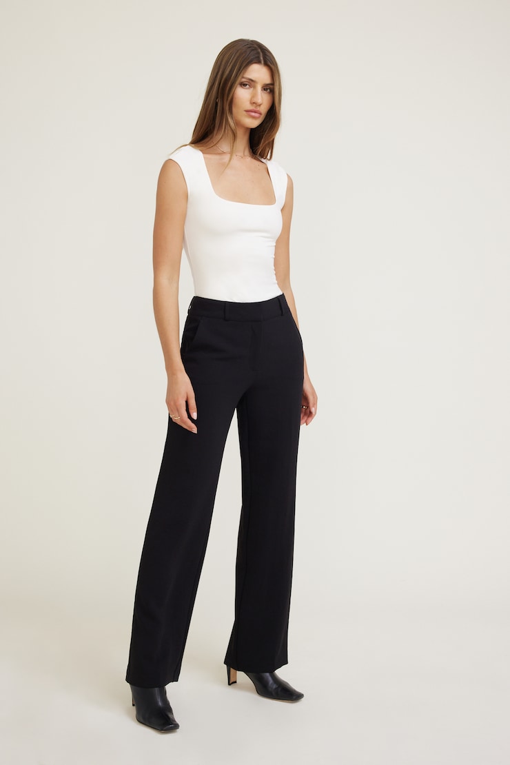Camelia Airflow Clean Straight Leg Pants Jet Black large