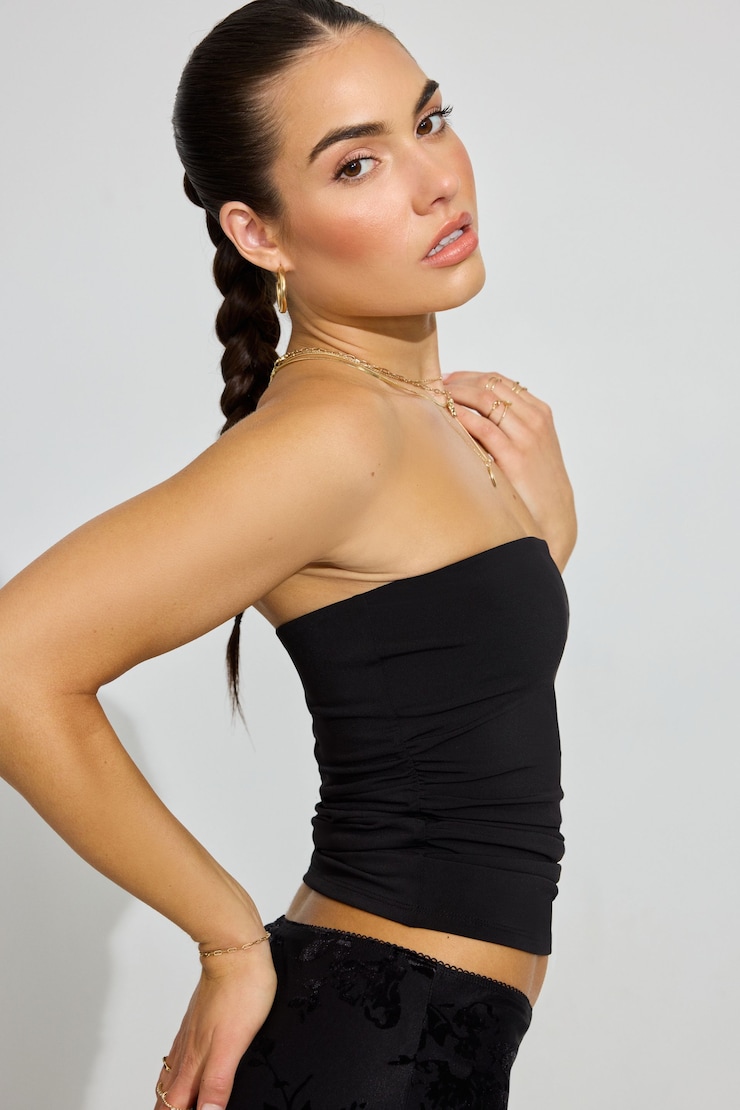 Sculpt Longline Tube Top Black | Garage
