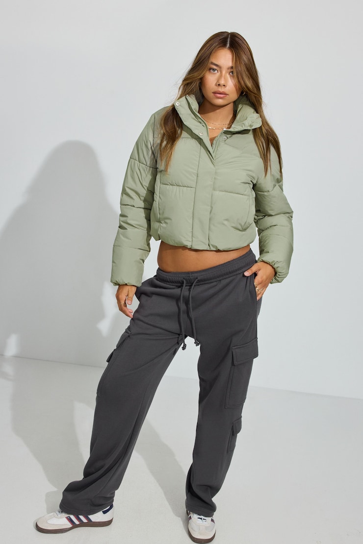 Mini Puff Jacket, Pretty Sage Green, large