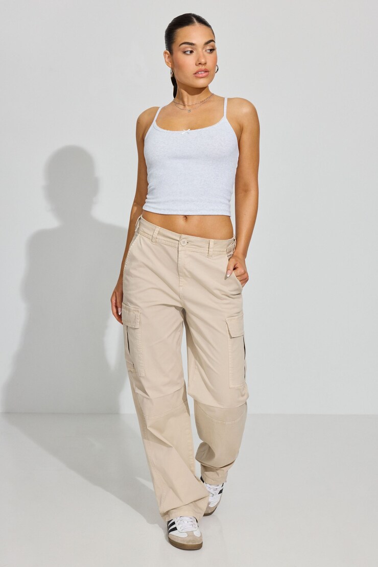 Aiden Clean Cargo Pants, Rainy Day Beige, large