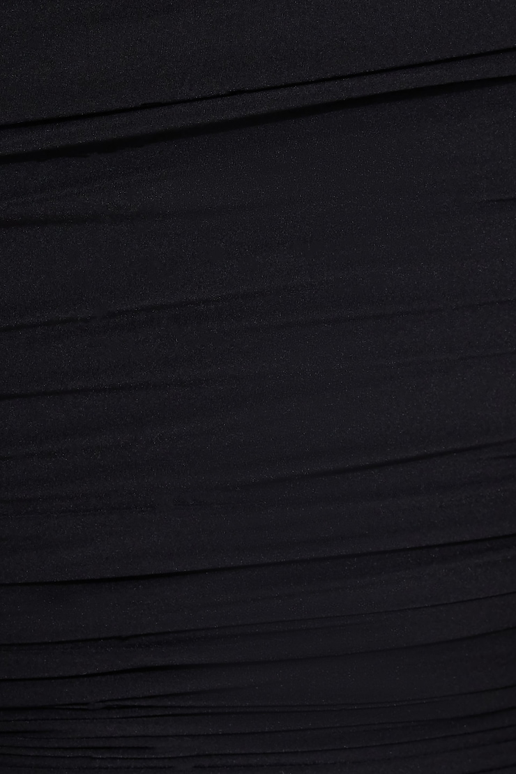 Ruched Off Shoulder Jersey Bodysuit