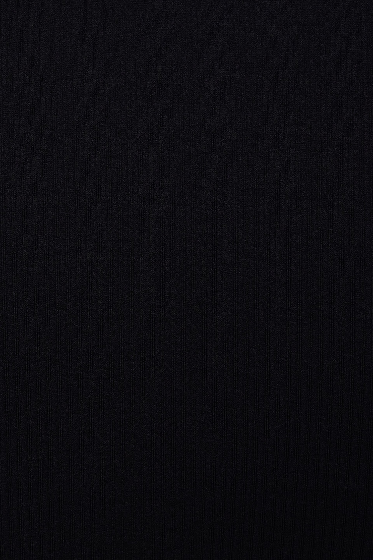 T-shirt sans coutures à col plongeant Sonia, Noir encre, large