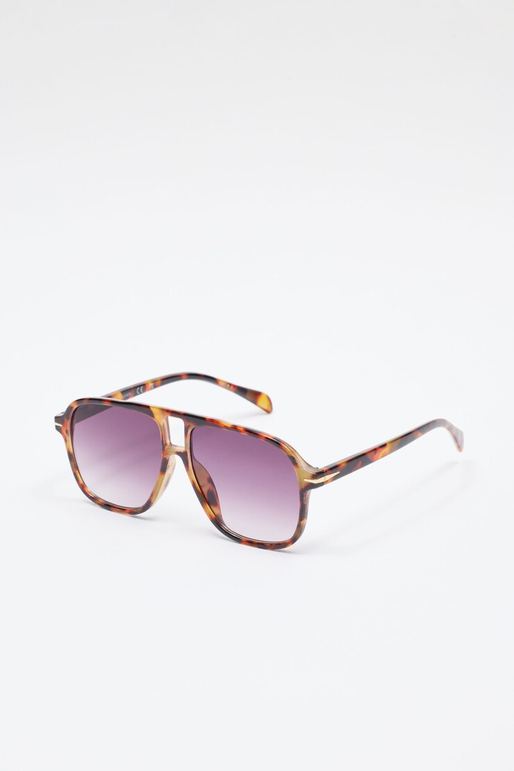 Oversized Navigator Sunglasses Brown Tortoise large