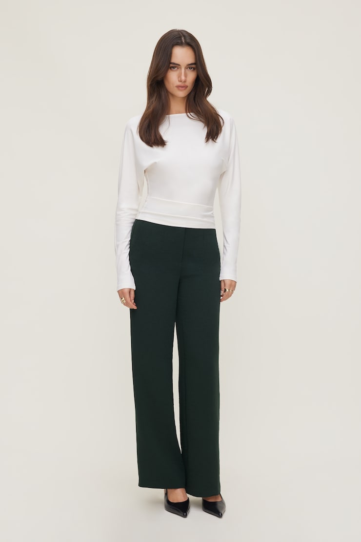 Yasmin Airflow Straight Leg Pants Scarab Green large