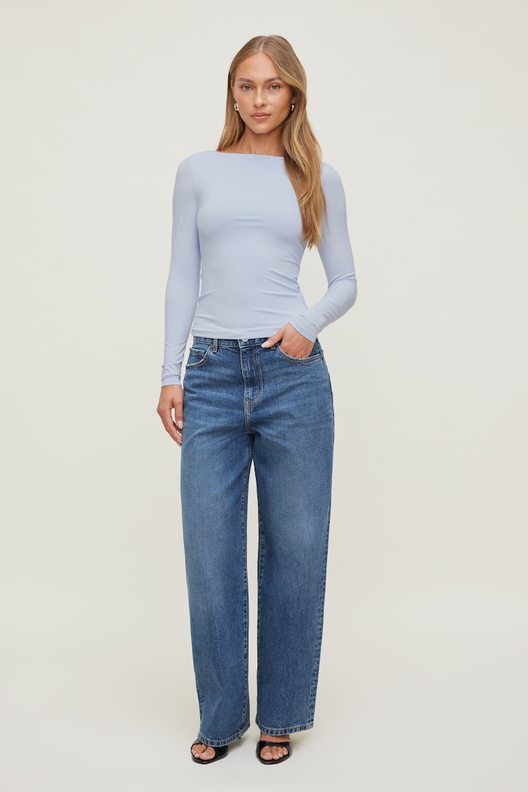 Haut sculptant à manches longues Nola