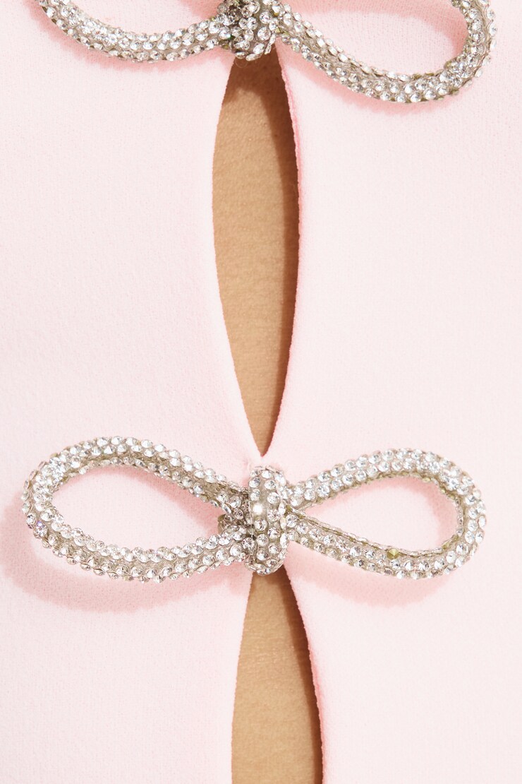 Rhinestone Bow Bodysuit Primrose Pink large