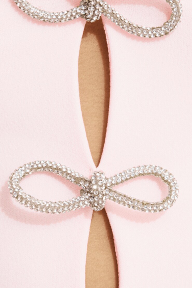 Rhinestone Bow Bodysuit Primrose Pink large