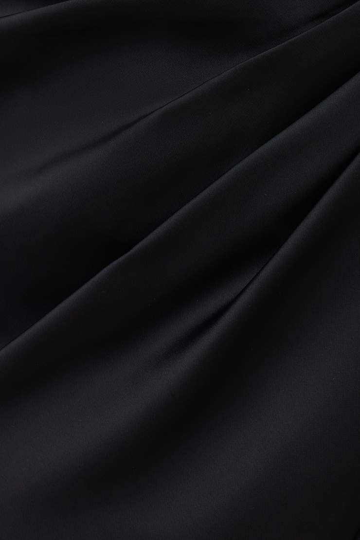 Draped Satin Mini Skirt