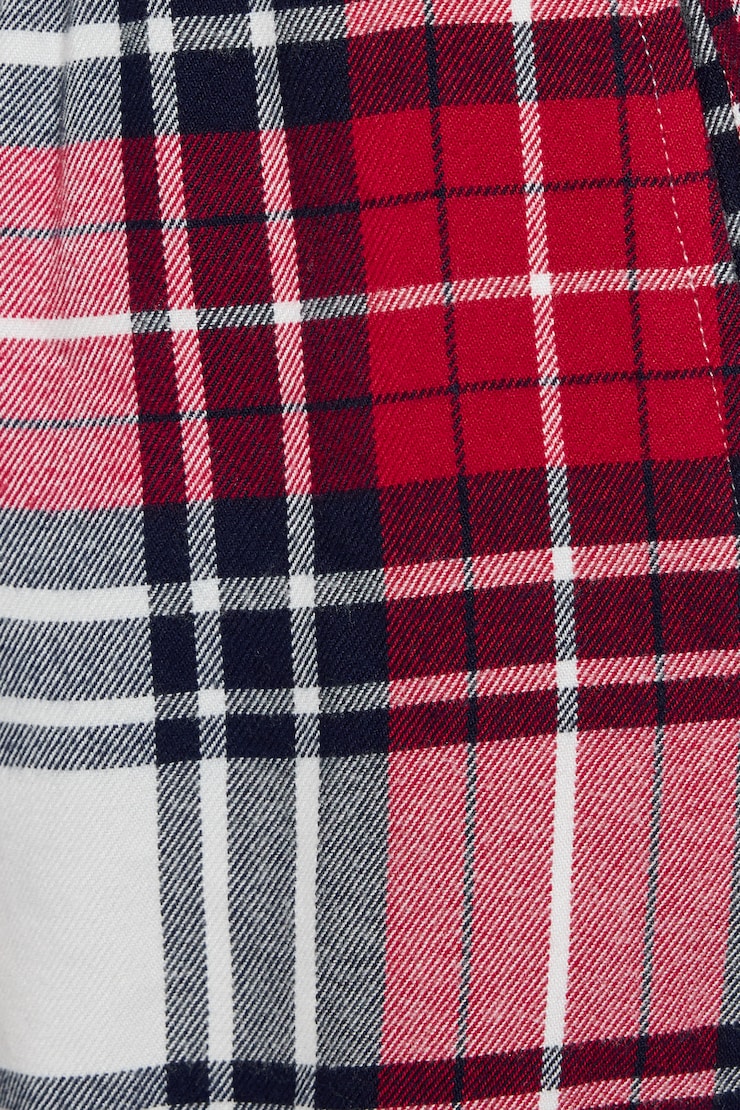 Flannel Shorts, Red Plaid, large