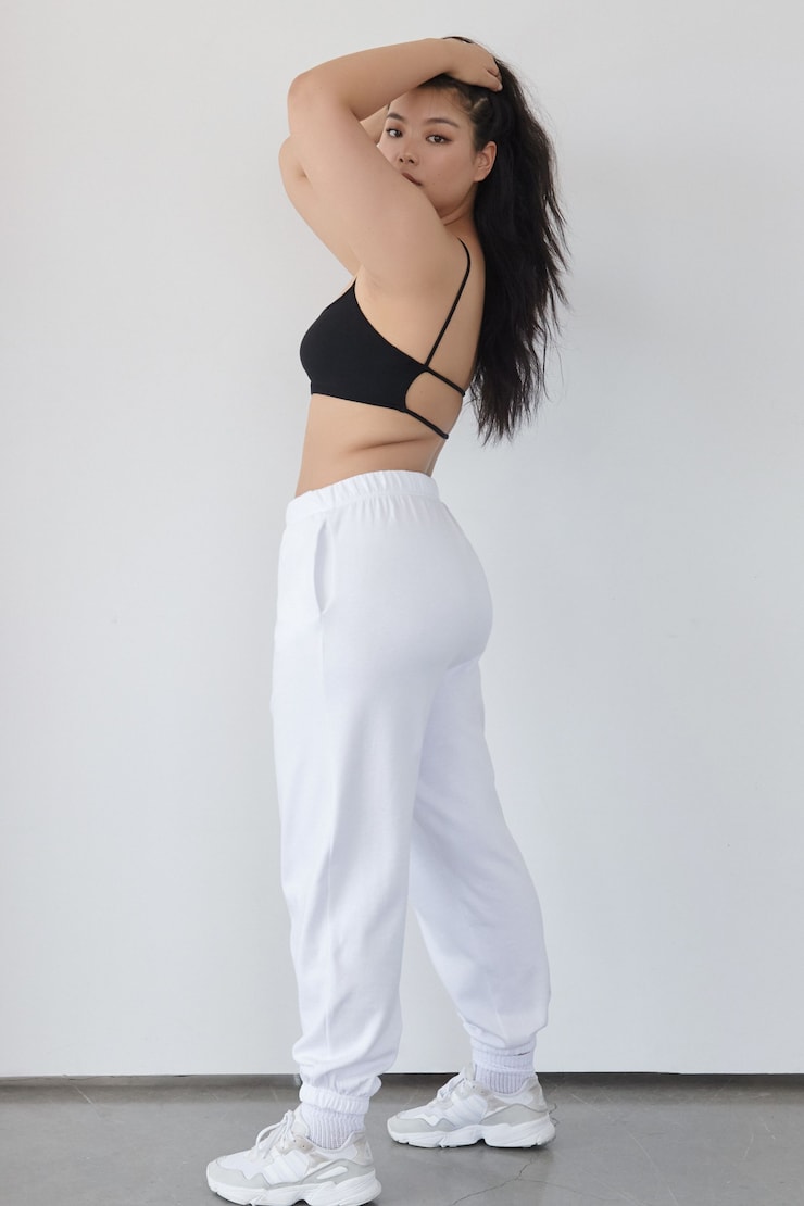 Boyfriend Joggers, Bright White, large