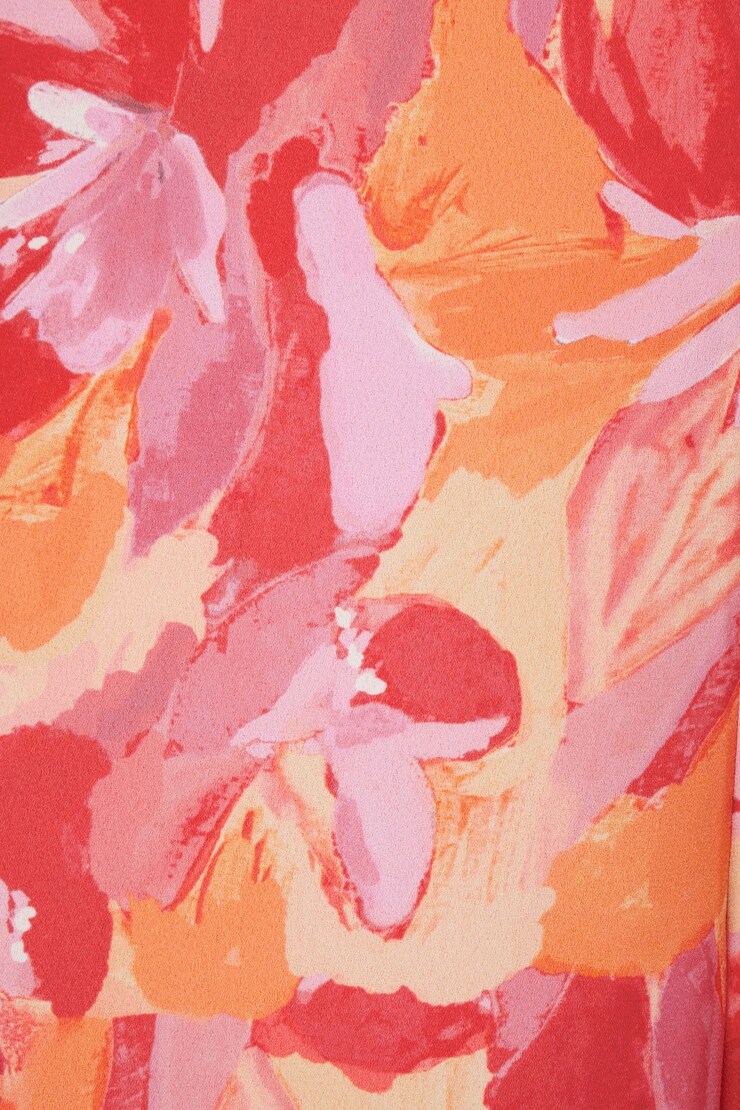 Wide Leg Palazzo Pants Bright Pink Floral large