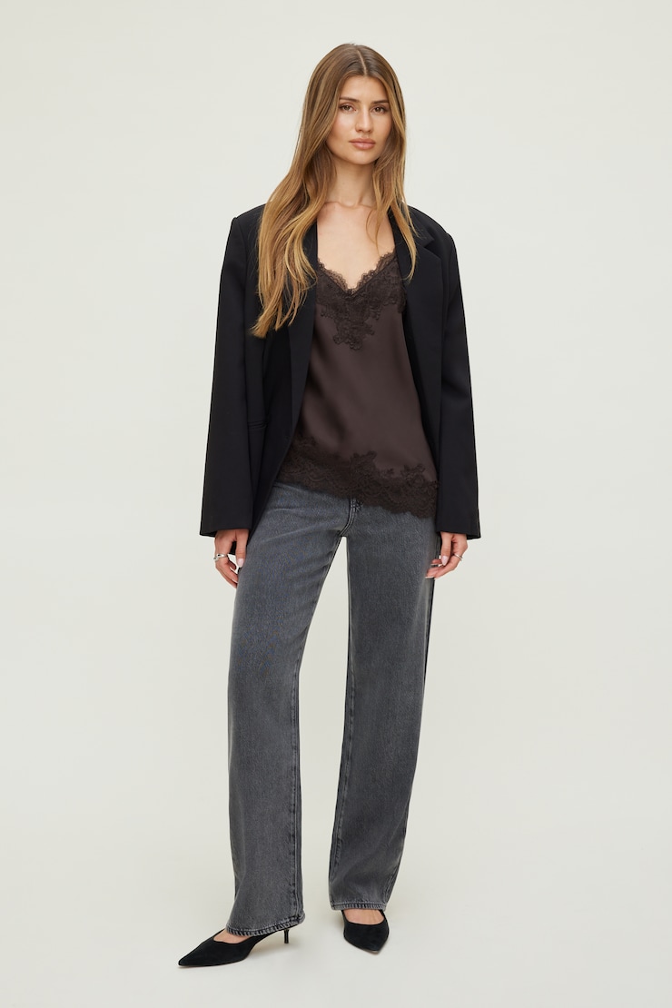 Mika Mid Rise Relaxed Tencel™ Jeans Medium Light Black / Sienna Grey large