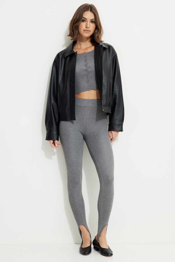 Ribbed Crewneck Cardigan Starless Night Mix large