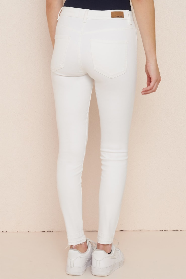 High Rise Ankle Jeggings - Clean White, White Clean, large