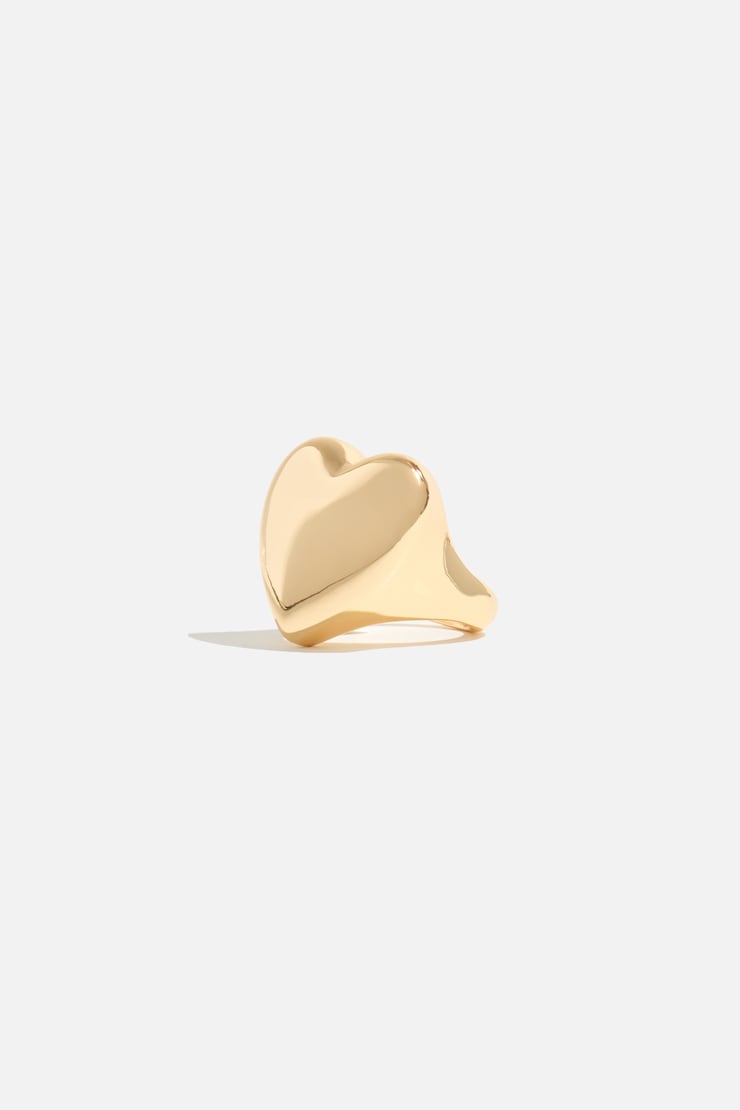 Oversized Heart Ring Gold large