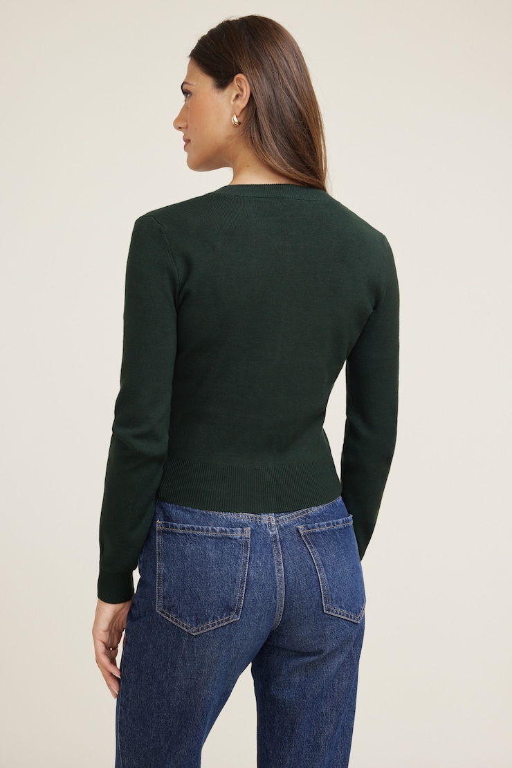 Cardigan à col rond Rebecca