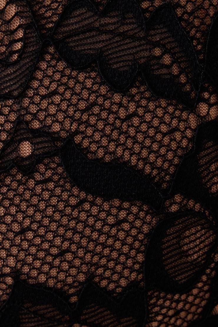 Luna Combo Lace Bustier, Jet Black/Sirocco, large