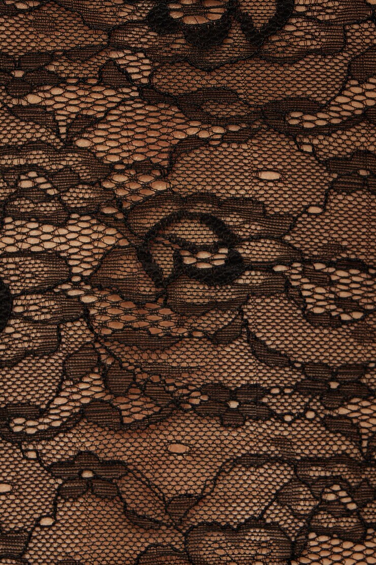 Sheer Lace Bodysuit Jet Black large