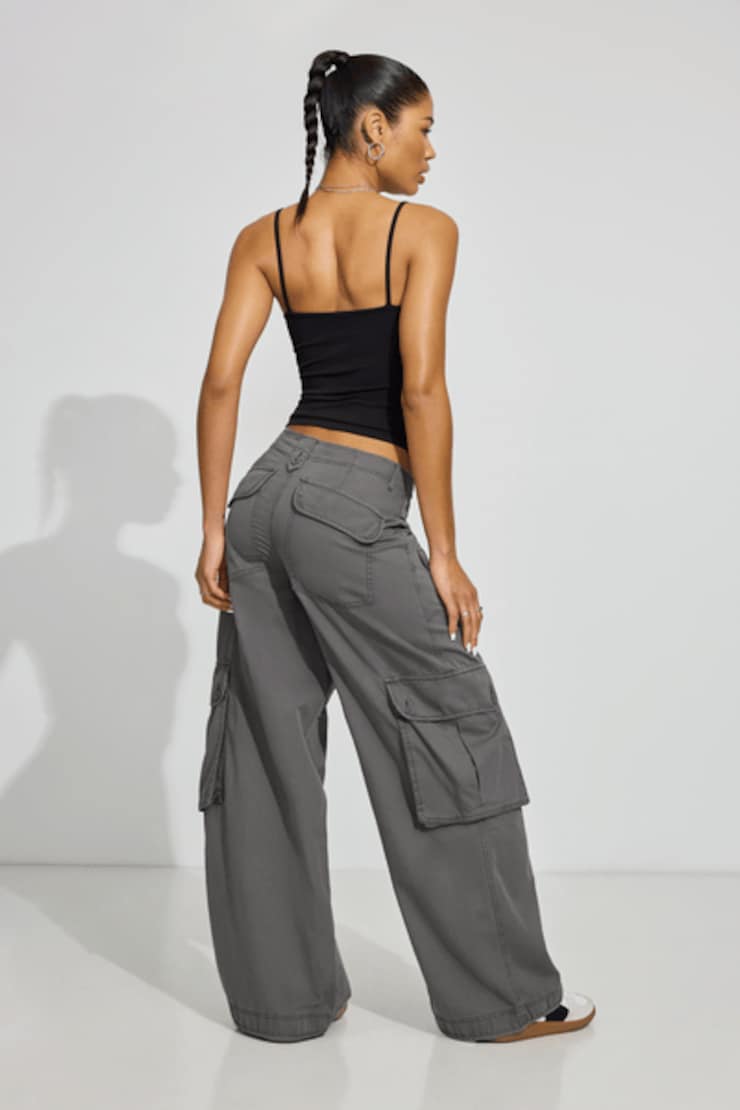 Extreme Baggy Cargo Pants, Smoked Out Grey, large