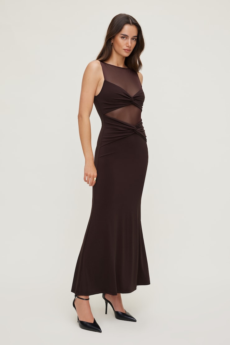 Sculpt Twisted Maxi Dress Cherry Lacquer Burgundy large