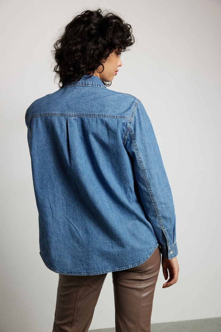 Elliott Denim Blouse Forget Me Not Blue large