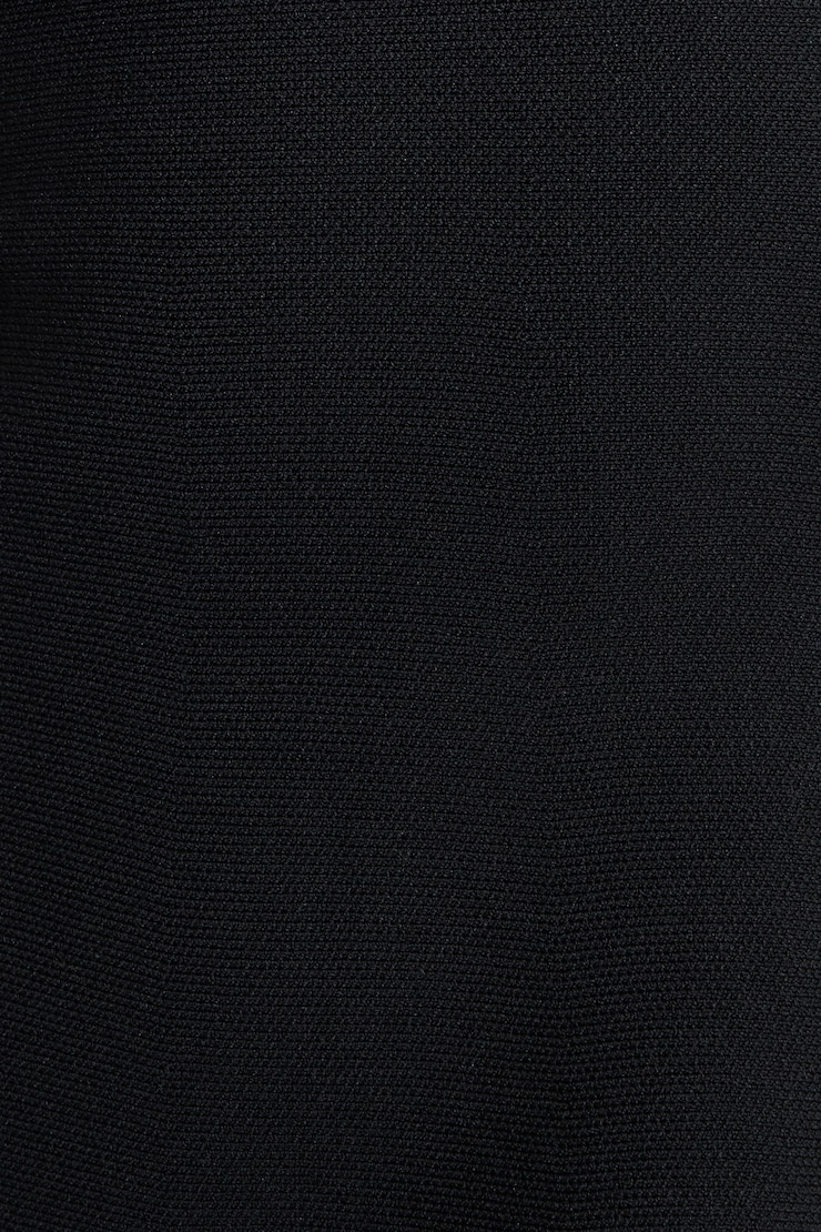 Minirobe tube en tricot à bordure ondulée Noir encre large