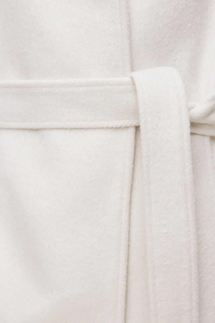 Belted Wool Wrap Coat Beige | Dynamite