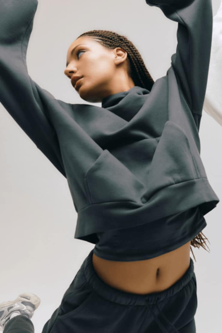 Elevated Boxy Hoodie, Forged Iron Grey, large