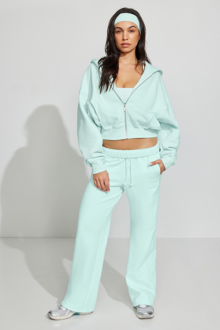 UltraFleece Cotton Zip Hoodie, Mint Julep Blue, large