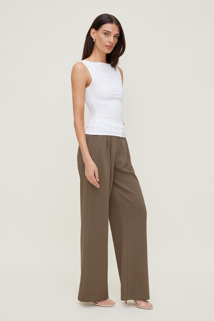 Alex Anywear Wide Leg Pants Wild Mushroom Brown large