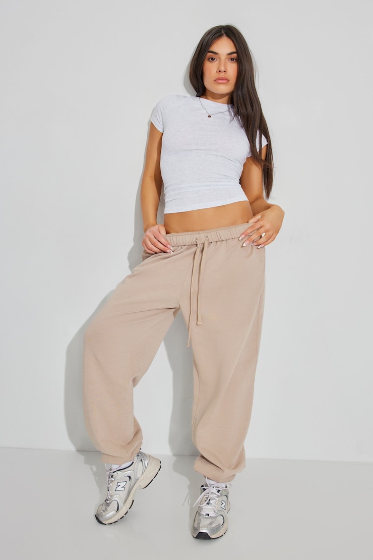 UltraFleece Boyfriend Sweatpants, Goat Brown, large