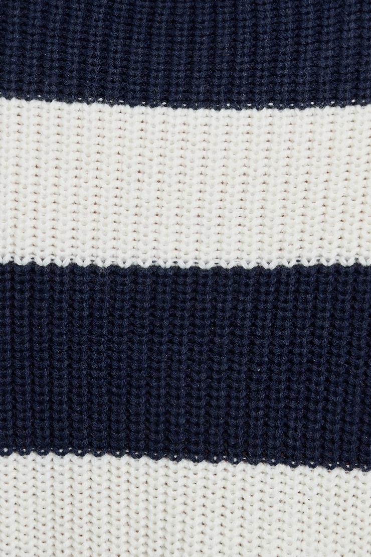 Charlotte Supersoft Sweater, Maritime Blue/Snow White Stripes, large